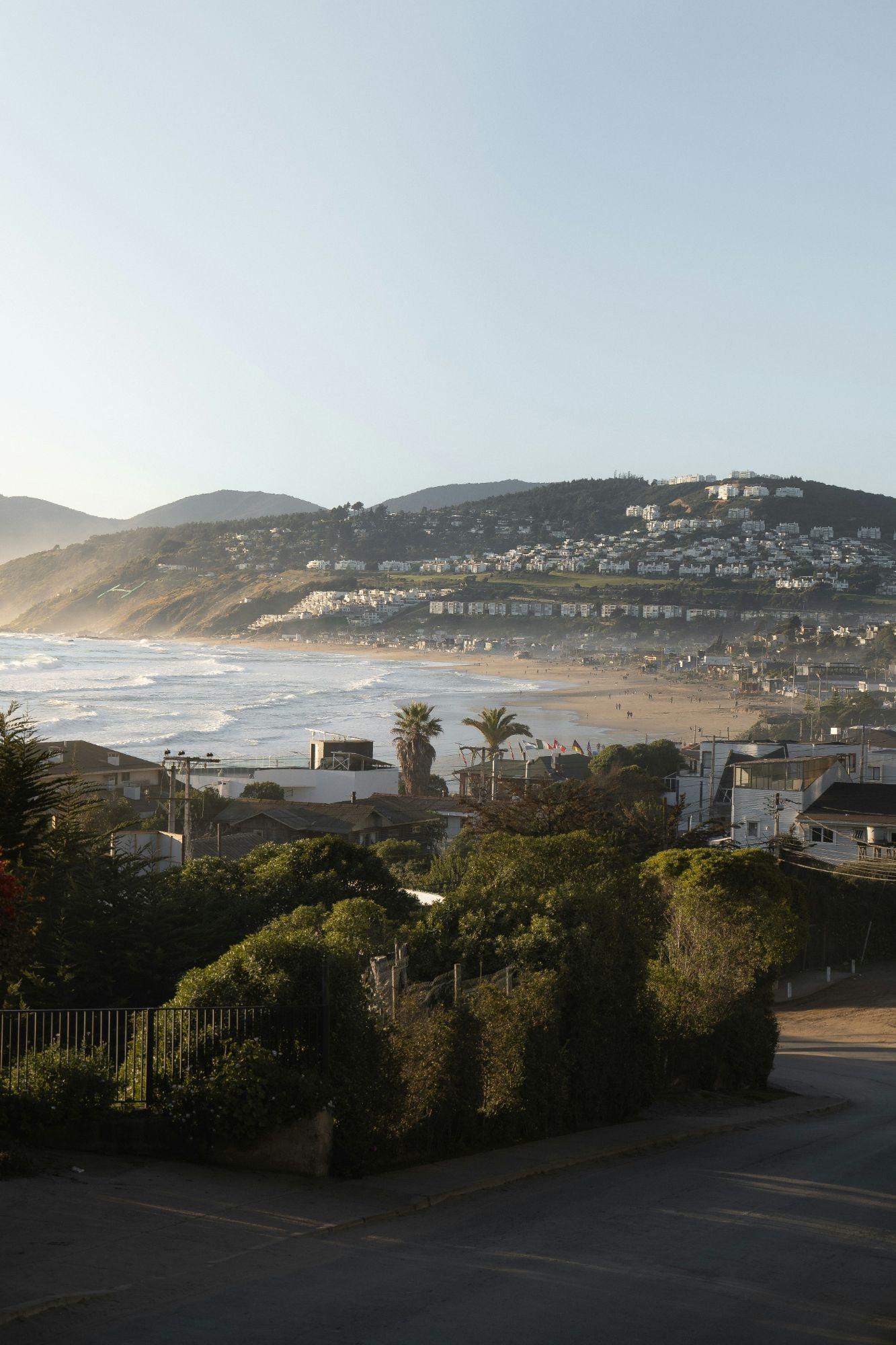 Vista de la costa y la playa de la zona